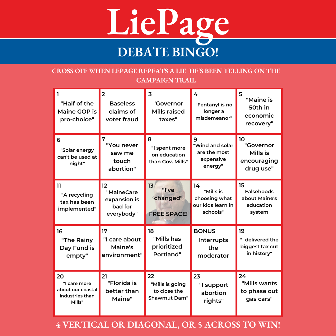 Debate Bingo Card